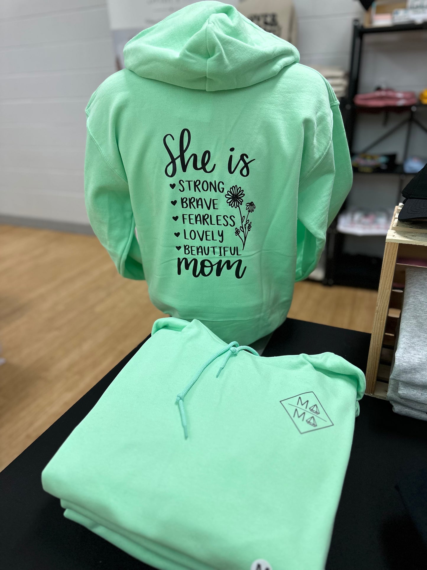 Daily Mom Reminder - Mint Hoodie