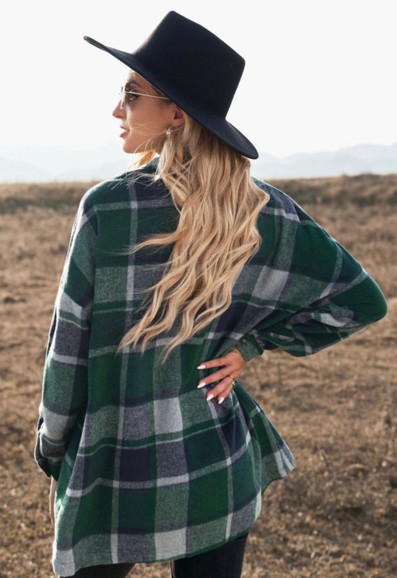 Green Plaid Shacket