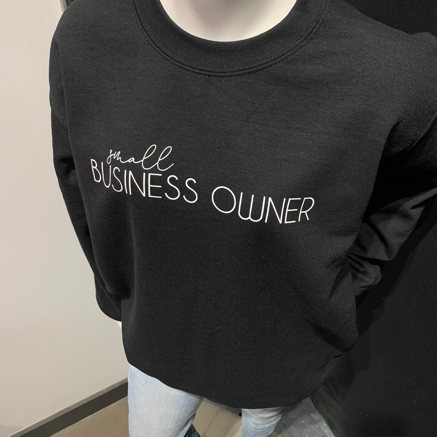 Small Business Owner - Black Crewneck