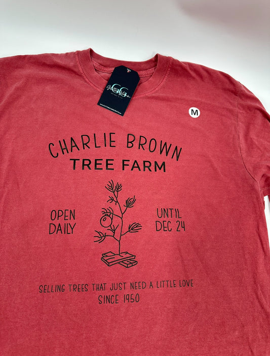 Charlie Brown Christmas Trees - Crimson Red Long Sleeve