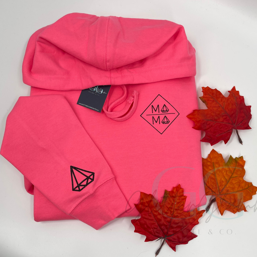 Diamond MAMA - Neon Pink Hoodie