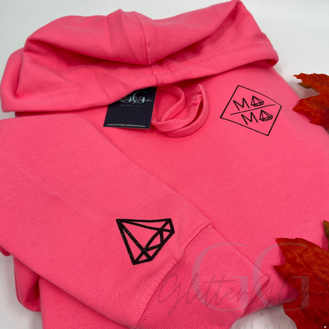 Diamond MAMA - Neon Pink Hoodie